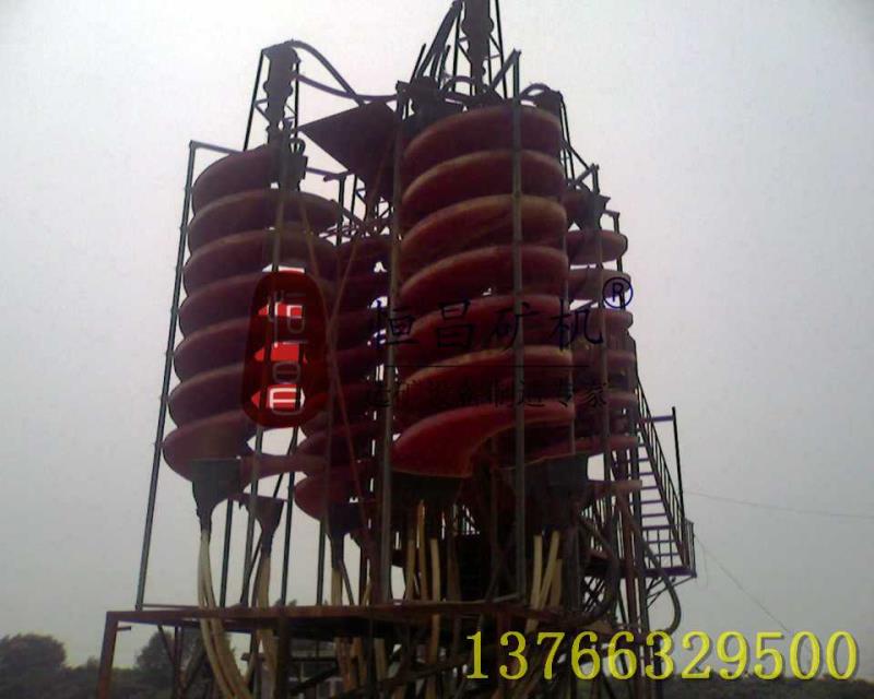 河北昌黎县客户订购的4台螺旋溜槽-用于选沙金